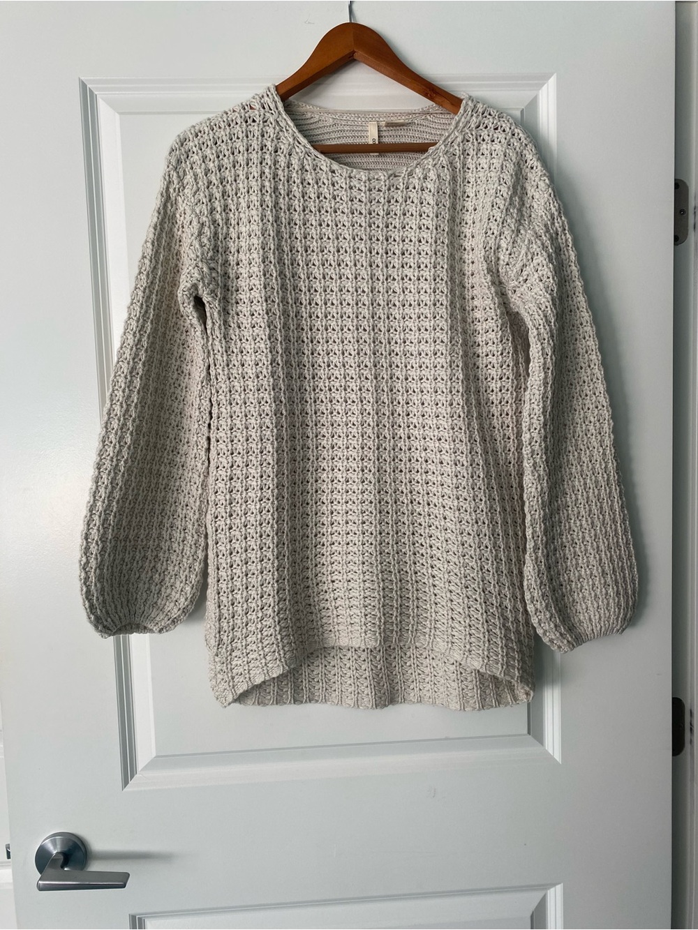 Cove Waffle Knit Crewneck Sweater - Cream